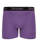 Kappa - Herren Boxershorts 2-Pack - schwarz / Neon Lila, Medium