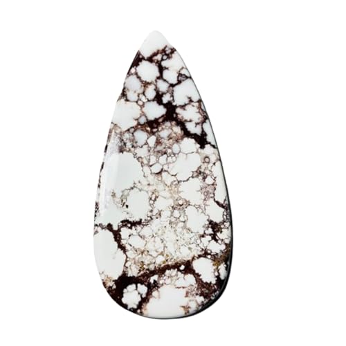 Cabochon en magnésite naturelle poire 90mm pour créer un collier bohème chic