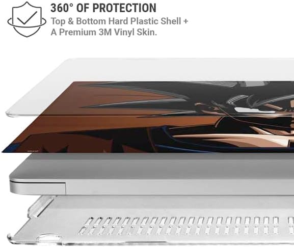 Skinit Laptop Case Plus Skin Compatible with MacBook Air 13in M1 (2021) - Officially Licensed Dragon Ball Z Goku Portrait Design