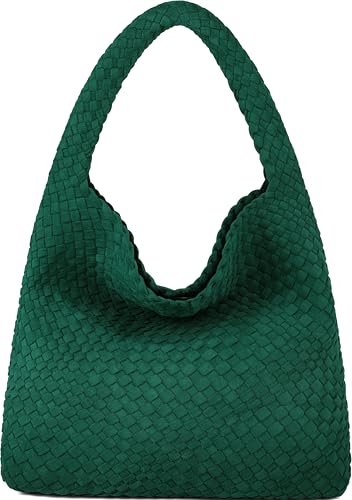 Image of Queenoris Fashion Hobo Bags for Women Top-handle Shoulder Bag Vegan Leather Purses Soft Summer Tote Bag | WOVEN