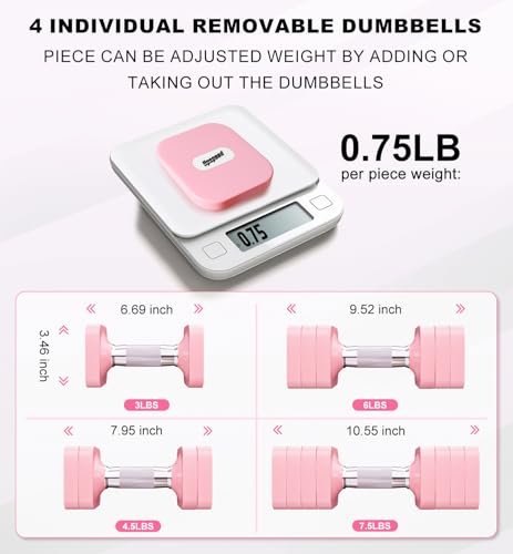 Image of 15LB 20LB 30LB 40LB 50LB Adjustable Dumbbell Set Free Weights Dumbbells Set for Women Men Hand Weights Sets Adjust Dumbbell Weight Sets for Home Gym Exercise Workout Strength Training Equipments