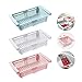 Produktbild Kühlschrank Schubladen Organizer, Ausziehbare Aufbewahrungsbox,Kühlschrank Lagerung Korb (Weiß + Pink + Blau)