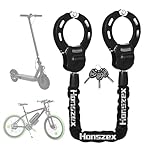 Honszex Scooter Lock, Bike Locks High Security with Key, 36.22inch Heavy Duty Bike Lock Chain, Accessories for e-Bikes & e-Scooters, Lock for Bicycle, E-Bike, Electric Scooter