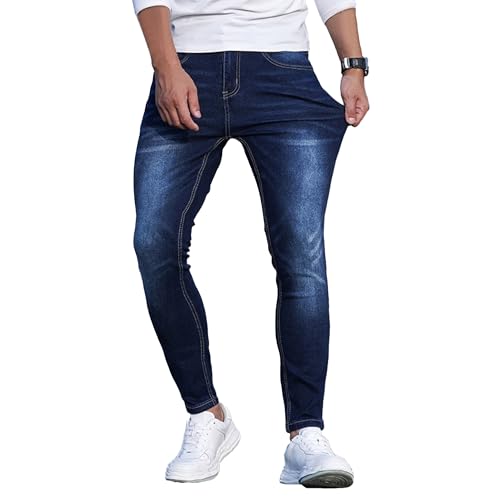 Stretch Skinny Denim Pants Men Slim Fit Fashion Comfy Stylish Tight Jeans Trousers