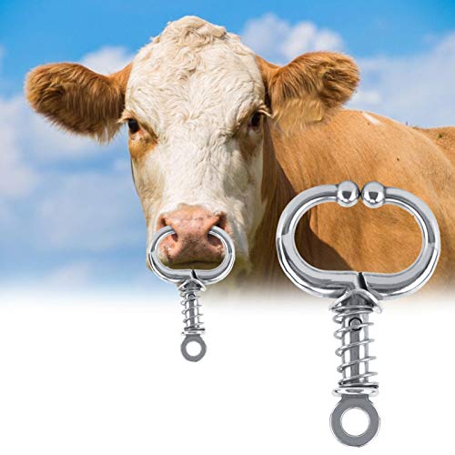 Stainless Steel Hinged Hoop Segment Nose hoop Sleeper Earrings Husbandry Accessory(spring type) , bul Cow Cattle Nose hoop , bul Cow Cattle Nose hoop , Stainless Steel Hinged Stainless Steel bul