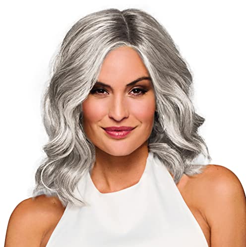Raquel Welch Bella Vida Wavy Layered Wig, 100% Hand Tied, Shoulder Length by Hairuwear, Petite-Average Cap, RL56/60 Silver Raquel Welch Bella Vida Wavy Layered Wig, 100% Hand Tied, Shoulder Length by Hairuwear, Petite-Average Cap, RL56/60 Silver
