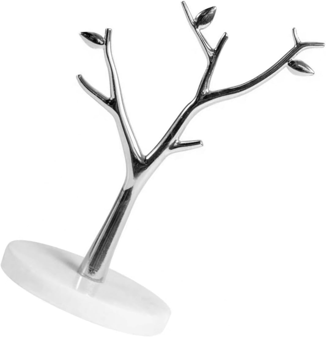 1pc Elegant Marble Tree Jewelry Organizer Hanging Rack for Necklace Holder Earring Display Stand Marble