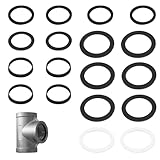 18 Stück Dichtung Waschbecken Ablauf, 1 1/2 Zoll Siphon Dichtung Dichtungen Siphon für 40mm Syphon Küche Spülbecken Abflussrohr, Dichtungsset für Abfluss, Inkl. Keil-und Flachdichtung