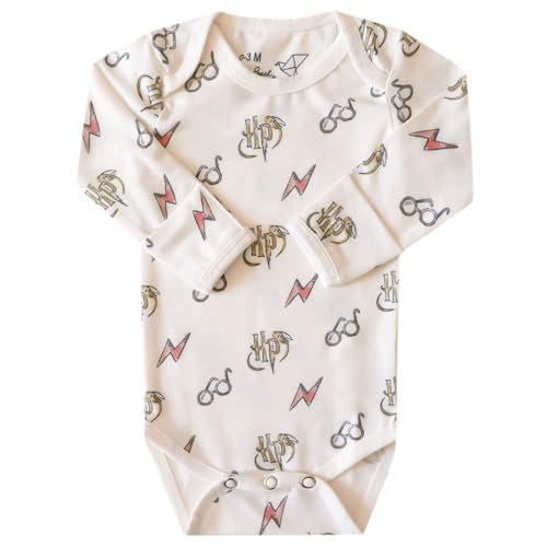 Image of Copper Pearl Long Sleeve Bodysuit Baby: Ultra Soft Baby for Newborns, Boys, and Girls - Stylish, Comfortable, Overlap Shoulders, Premium Knit Fabric - 6-12 Months, Harry Potter™