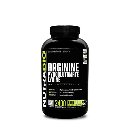 NutraBio L-Arginine Pyroglutamate Lysine - 150 Capsules