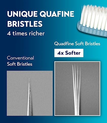 Pectrus Q46 Extra Soft Manual Toothbrushes For Adults, Regular Size Head, Sensitive Teeth And Receding Gums, Plaque Remove, Individually Wrapped (5Pack) #TOP1