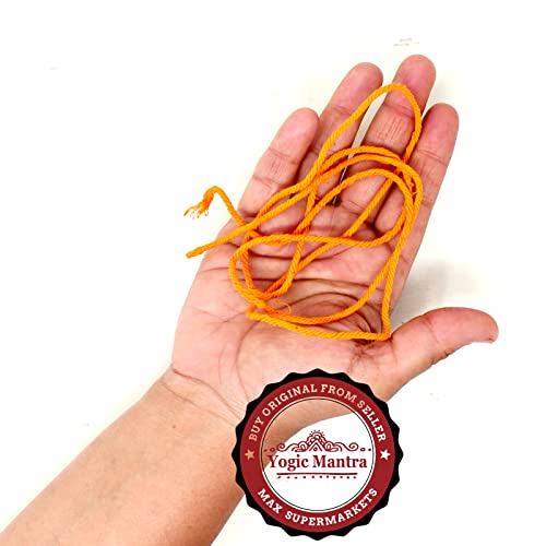 Yogic Mantra Mangalya Thread Set (48 Inches Cotton Thread + Haldi & Kumkum) Nonbu Thamboolam Mangalsutra, Mangalyam Thaali Mangal Sutra, Mangalaya Thali Thirumangalyam, South Indian Thirumangalayam