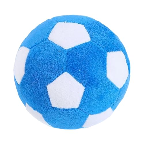 Hundespielzeug- Ball | Quietschendes Fußballspiel | Plüsch- Hundeball | für drinnen und draußen spielen Zahnen Bereicherung Welpe große mittelgroße Rassen