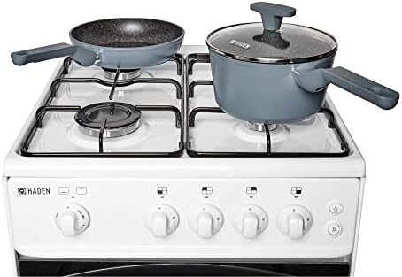 Haden HGS50W Gas Cooker  Freestanding Single Cavity Oven with 4 Burner Gas Hob, 50cm, White