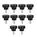 Tool parts 10Pcs Star Knobs Grips M6 x 15mm Male Thread Steel Zinc Stud Replacement PP