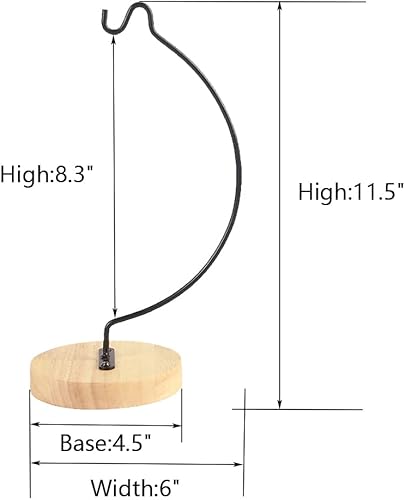 Miniatura 4 de YY YEARCHY Soporte de exhibición de adornos semicirculares, soporte estético para plantas de aire, terrarios, soporte para macetas colgantes,