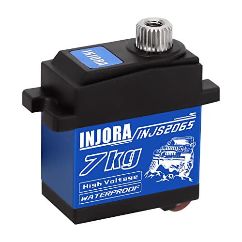 INJORA 7KG 2065 Servo digital impermeable de alto voltaje Sub Micro Shift Servo para TRX4M TRX4 TRX6 SCX10 III 1/10 RC Crawler Car, 1 pieza
