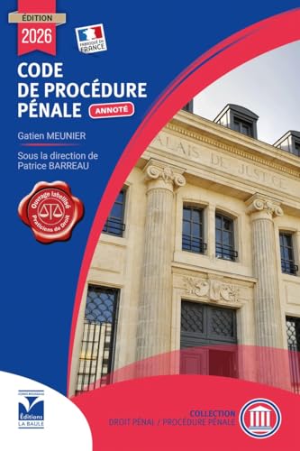 livre Code de Procédure Pénale 2026 annoté