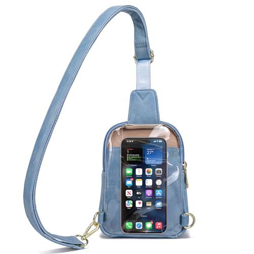 AOCINA INICAT Small Sling Bag Crossbody Vegan Leather Fanny Packs for Women Fashionable Chest Bag for Travel