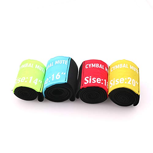 MUPOO 4pcs 14/16/18/20 Inch Drum Cymbal Mute Cymbal Mute Circle Ring Drum Set Hi-hat Practice Silencers - Thumbnail 3