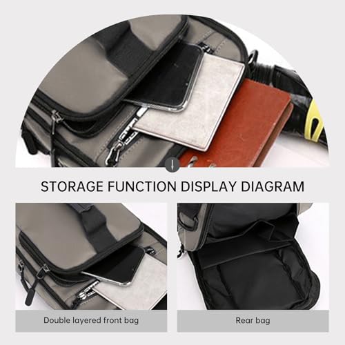 Business Casual Mens Shoulder Bag Oxford Canvas Style Solid Color4