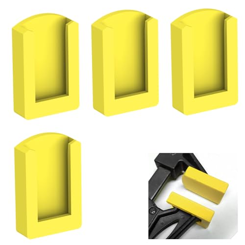 Replacement Jaw Pads for Irwin Quick-Grip Clamps,Clamp Jaw Covers, Non-Slip Grip Surface（Yellow） ﻿ (4PACK)