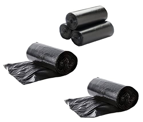 Image of Kitchenwell Medium 150 Garbage Bags /Trash Bags /Dustbin Bags, 19x21 Inches Black (5 Roll, Per Roll 30 Piece)