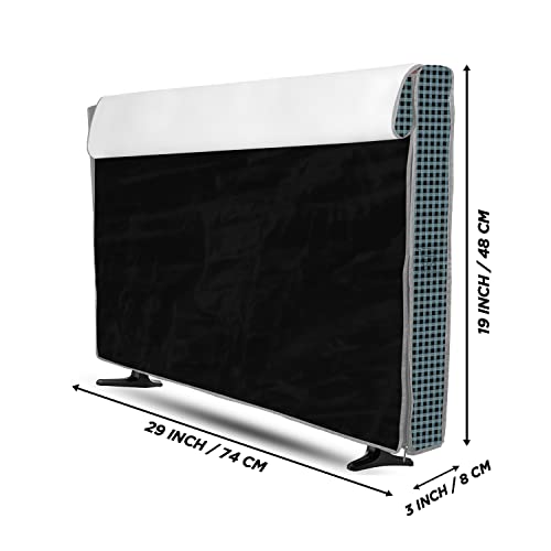 Image of Transparent LCD /LED T.V Protector Cover with Zipper Enclosure for 32 Inch Suitable for All Major Brand & Model (Color-Black, Size-29x3x19 Inches)