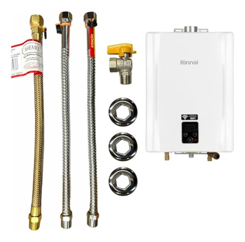 Kit Instalação Aquecedor De Agua C/Mangueira Flex 30cm