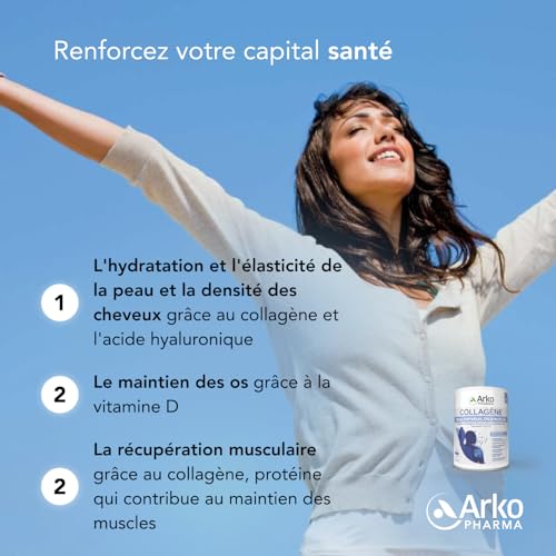 Arkopharma - Collagène Peau Cheveux Os & Muscles 260 g | Peau - Rides - Articulations - Cheveux et ongles - Os | 260 g – Image 6