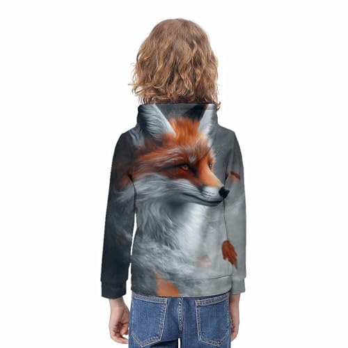 Sweat renard brume d'automne pull ado de qualité supérieure capuche confortable