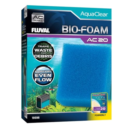 Fluval - Bio-Foam for AC20 Power Filter, 3-Pack – for Use in Freshwater & Saltwater Aquariums