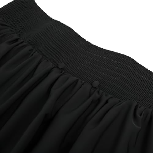 Maxi Skirts for Women Retro Medieval Renaissance Skirts Vintage Color Patchwork Ruffle Double-Layer Victorian Skirt2