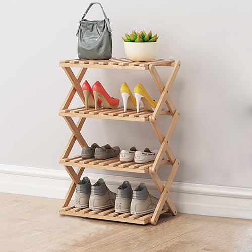 Étagère à chaussures pliable multicouche sans installation pour entrée et dressing