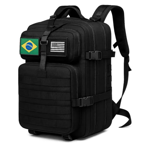 Mochila Tática Militar Impermeável 50 Litros Preta