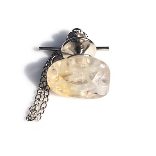 Custom Citrine Stone Tie Tack Handmade - Quantity of 1