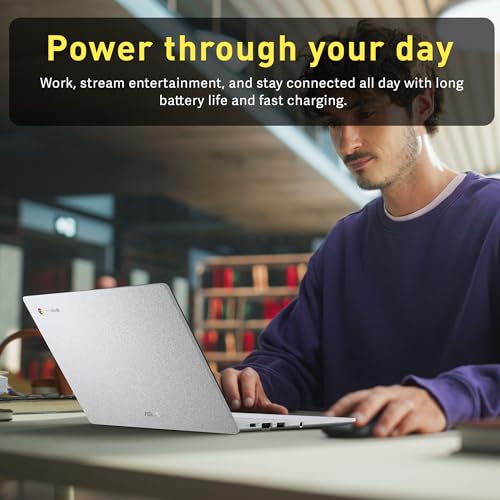 Image of ASUS Chromebook CX 14 inch FHD Touchscreen Laptop, Intel Celeron N4500, 8GB LPDDR4X, 288GB Storage (128GB eMMC+160GB Docking Station Set), Intel UHD Graphics, HD Camera, WiFi 6, Chrome OS, Pure Gray