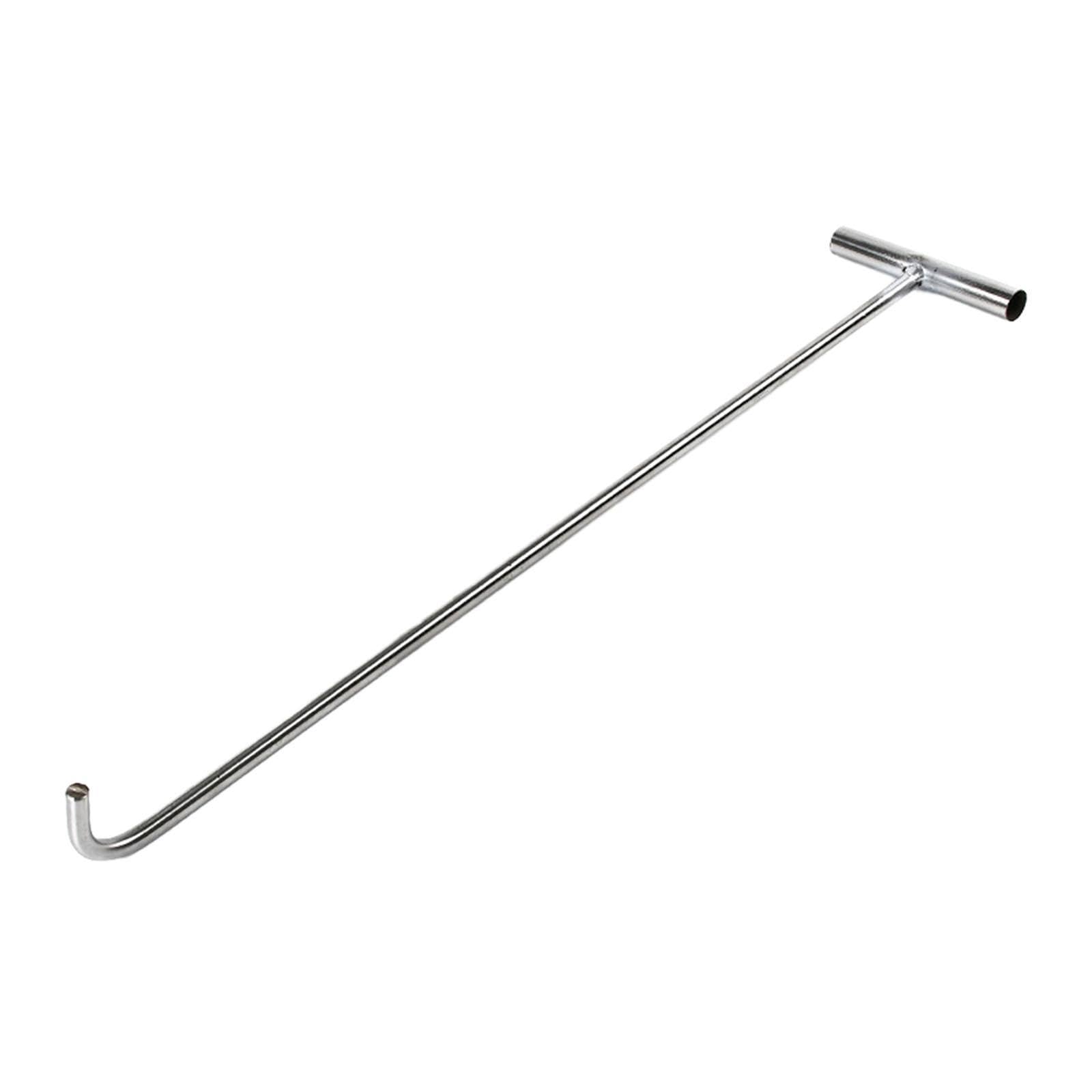 Pixzcsa Silver Manhole Lifting Tool Designed To Handle Grates And Covers Providing Safety And Ease Of For Users Making Ready To Upon Arrival. Can Quickly Lift Drains, 68Cm Blunt