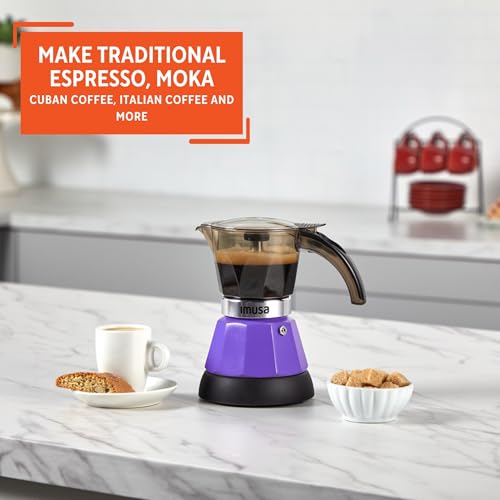 Image of IMUSA 3 or 2cup Electric Espresso Maker, Purple