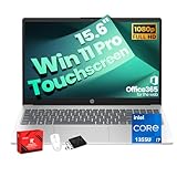 HP 15.6" FHD Touchscreen Laptop(2026) - Intel Core i7-1355U (10-Core, Up to 5.0GHz), 16GB RAM, 512GB SSD, Iris Xe Graphics, WiFi6, Webcam, Win 11 Pro, Business & Students, Office 365 for The Web