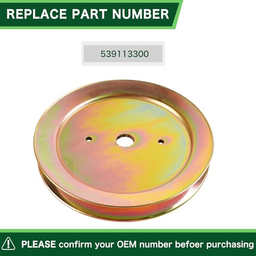 TENGMUJX 3 Pack 539113300 Genuine Lawn Tra ctor Spindle Pulley Compatible with Fits Hus qvarna EZ6124 MZT61 MZ61 MZ6125 and More Lawn Mower by TENGMUJX - Used condition - Image 3