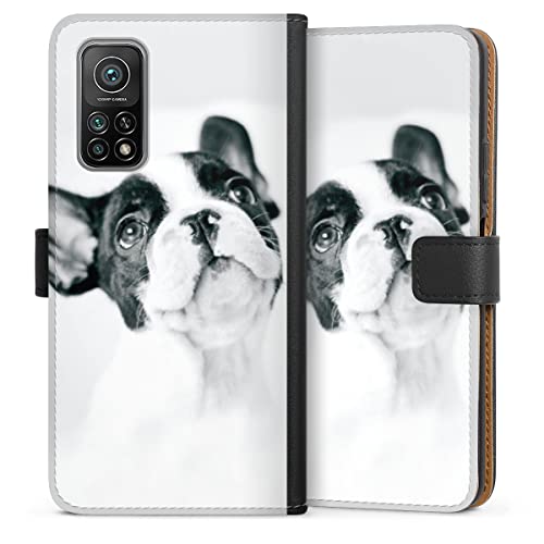 Etui rabat Xiaomi Mi 10T 5G avec fermeture magnétique puissante et motif chiot bouledogue