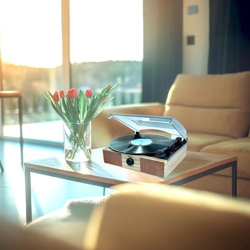 Tourne-disque vinyle vintage Groov-e avec haut-parleurs et Bluetooth - 6