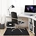 Office Rolling Chair Mat for Hardwood and Tile Floor, Black, Anti-Slip, Non-Curve, Chair Mat Best for Under The Computer Desk, 47 x 35 Rectangular Non-Toxic Plastic Protector, Not for Carpet
