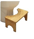 Toilettenhocker aus Bambus Holz, Ergonomischer Klohocker für Erwachsene & Kinder, Kackhocker für Bessere Entleerung, Toilet Stool Squatty, Hocker Toilette rutschfest & Stabil