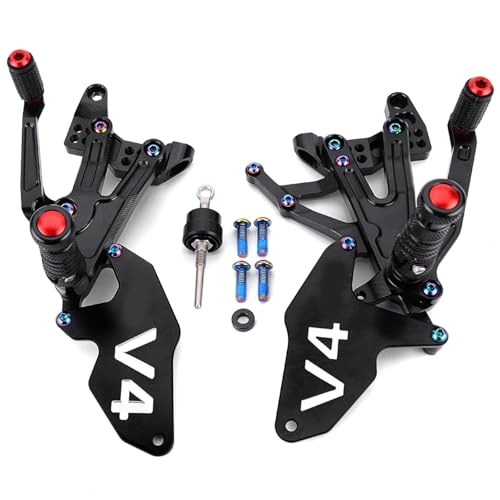 Repose-Pieds Moto Panigale V4 Ensemble Arrière Ajustable Idéal pour les Sessions sur Circuit
