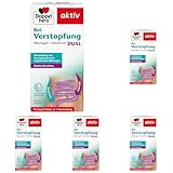 Doppelherz Bei Verstopfung Macrogol + Simeticon DUAL - Zur symptomatischen Behandlung von Verstopfung & begleitenden Blähungen - 10 Liquid Sticks mit Zitronengeschmack (Packung mit 5)