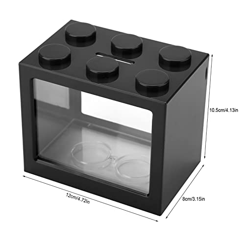 Image of Zerodis Small Fish, Acrylic Mini Fish Desktop Mini Aquarium Bowl for Goldfish Aquarium Starter Kits with USB LED Light Office Tea Table Decor
