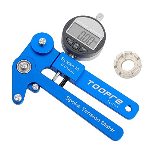 rockible Bike Spoke Tension Meter Measuring Tool Professional Mountain Bike Rim Adjustment Tensiometer Bike Wheel Repair Tool Bike Accessory Portable, Digital Meter