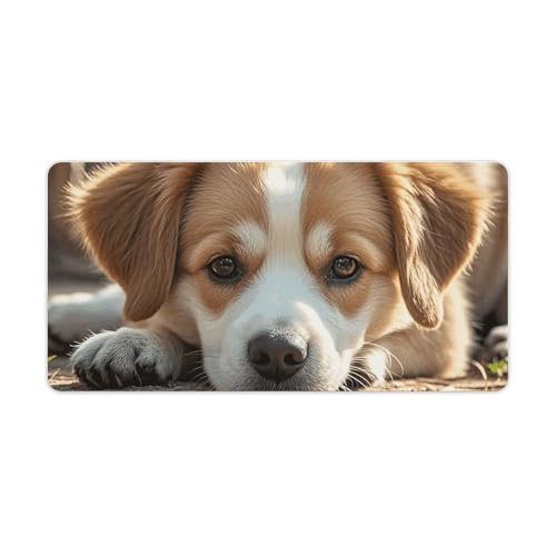 Lazy Dog �q���}�E�X�p�b�h ����~�߃��o�[�f�X�N�}�b�g �[�ɃX�e�b�`���� ��^�}�E�X�p�b�h �L�[�{�[�h/�m�[�g�p�\�R��/�I�t�B�X/�z�[���f�R���[�V�����p 30x60cm